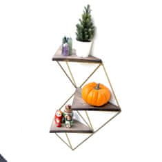 Woody Fashion Dekorativna lesena stenska polica, WR076