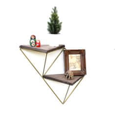 Woody Fashion Dekorativna lesena stenska polica, WR075