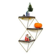 Woody Fashion Dekorativna lesena stenska polica, WR076