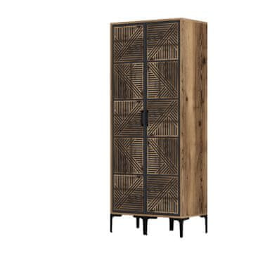 Woody Fashion Garderobna omara, Kumsal PP - oreh, antracit