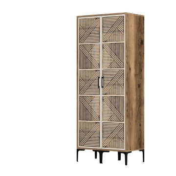 Woody Fashion Garderobna omara, Kumsal PP - oreh, krema