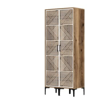 Woody Fashion Garderobna omara, Kumsal PP - oreh, bela