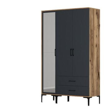 Woody Fashion Garderobna omara, Kumsal RT - Oreh, antracit