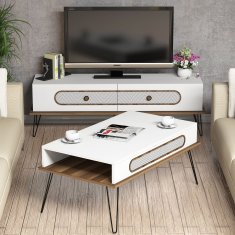 Woody Fashion Garnitura pohištva za dnevno sobo, Ekol - Bela