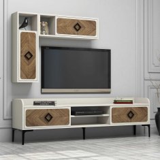 Woody Fashion Garnitura pohištva za dnevno sobo, Samba - kremasta