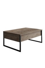 Woody Fashion Garnitura pohištva za dnevno sobo, Luxe - oreh, črna