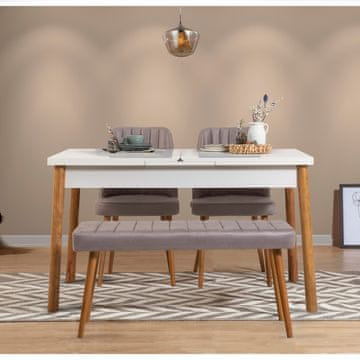 Woody Fashion Komplet mize in stolov (4 kosi)