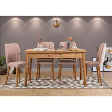 Woody Fashion Komplet mize in stolov (5 kosov)
