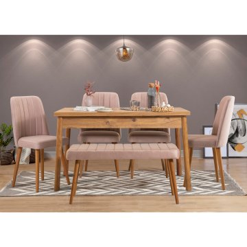 Woody Fashion Komplet mize in stolov (6 kosov)