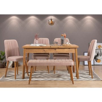 Woody Fashion Komplet mize in stolov (6 kosov)