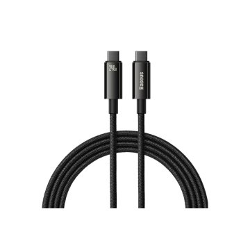 BASEUS Tungsten Gold kabel, USB-C - USB-C, 240W, črn (CAWJ040101)