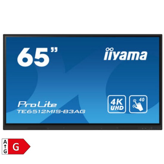iiyama ProLite TE6512MIS-B3AG 65" (165,1cm) 24/7 UHD IPS na dotik / interaktivni črni zaslon