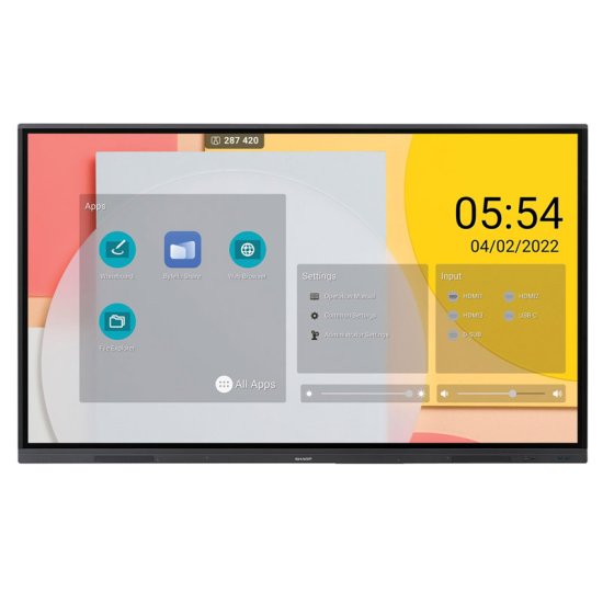 Sharp PN-L862B 217,4cm (86") 16/7 3840x2160 400cd/m2 IPS UHD na dotik informacijski monitor