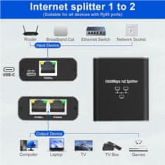 No Name Gigabit Ethernet 1 na 2 RJ45 LAN mrežni razdelilec splitter