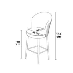 Woody Fashion Komplet barskih stolčkov (2 kosa)