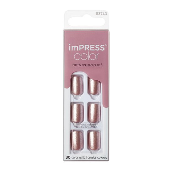 KISS Samolepilni nohti imPRESS Color Paralyzed Pink 30 kosov