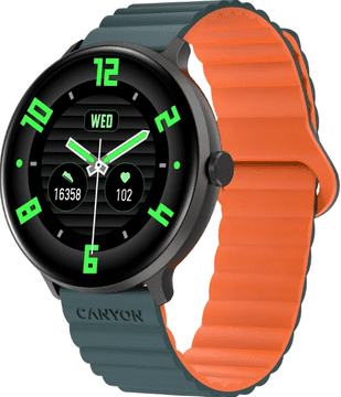 Canyon Jacky pametna ura, Bluetooth, 200 mAh, zelena/oranžna (CNS-SW69BG)