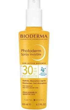 Bioderma Sončni sprej za občutljivo kožo SPF 30 Photoderm (nevidni sprej) 200 ml