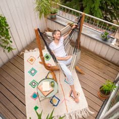 La Siesta Udine - Komplet Viseči Stol Zebra Comfort in Leseno Stojalo