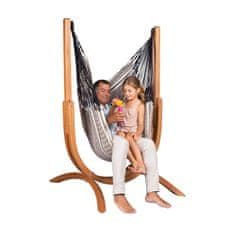 La Siesta Udine - Komplet Viseči Stol Zebra Comfort in Leseno Stojalo