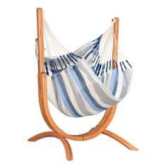 La Siesta Udine - Komplet Viseči Stol Outdoor SeaSalt Comfort in Leseno Stojalo