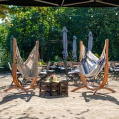 La Siesta Udine - Komplet Viseči Stol Outdoor SeaSalt Comfort in Leseno Stojalo