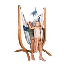 La Siesta Udine - Komplet Viseči Stol Outdoor SeaSalt Comfort in Leseno Stojalo