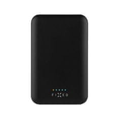 FIXED MagZen Powerbank z brezžičnim polnjenjem in podporo Magsafe, 6000 mAh, črna