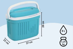 Iceberg Hladilna torba 8L, trda, turkizna, hladilni vložek 2x200g