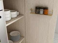 Woody Fashion Stenska polica, Banyo Makyaj Rafı, Baharatlık- Gold Kaplama