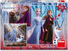 Dino FROZEN II 3x55 Puzzle NOVO