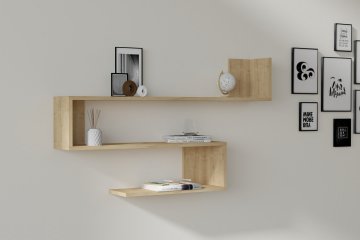 Woody Fashion Stenska polica, Penne - safirni hrast