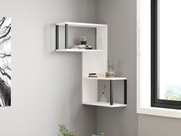 Woody Fashion Stenska polica, Lecco - Bela