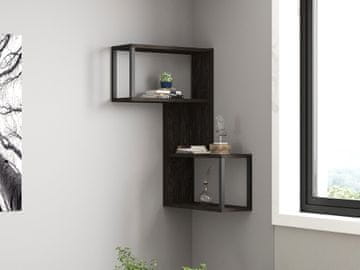 Woody Fashion Stenska polica, Lecco - antracit