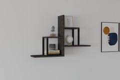 Woody Fashion Stenska polica, Diana - antracit