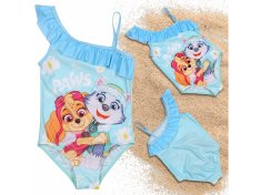 Paw Patrol Paw Patrol Skye Everest Dekliške ENODELNE kopalke ZA BAZEN, modre kopalke za dekleta 122-128cm