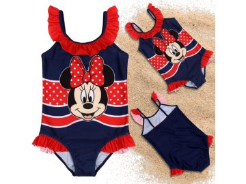 Disney DISNEY Minnie Mouse Dekliške ENODELENE kopalke, ZA BAZEN, NA PLAŽI za dekleta OEKO-TEX