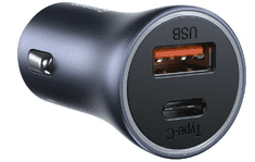 avtopolnilec 40W USB + USB-C + kabel USB Lightning, 1m, črn (TZCCJD-B0G)