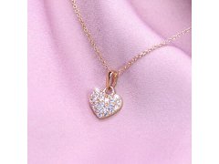 Cutie Jewellery Zlat obesek v obliki srca s cirkoni Z6307-2409-40-10-X-2