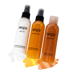 Nega Cosmetics Popolni poletni komplet za sončenje: Tan Revolution + AfterTan + GlowGetter (3x150ml), naravna veganska kozmetika za poletje, izdelana v Sloveniji, NegaFullBundle