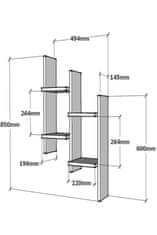 Woody Fashion Stenska polica