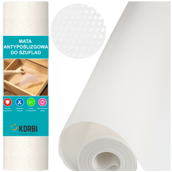 Korbi Protidrsna zaščitna podloga za omare 150x50cm mlečna
