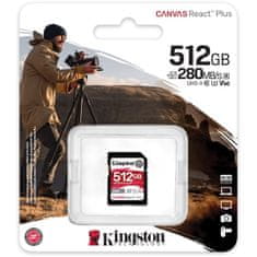 Kingstone KARTICA 512GB Canvas React Plus XC Class 10 UHS-II U3 V60