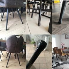 Korbi 16x Silikonski Ščitniki Noh Krzesa s Filcem, Črni