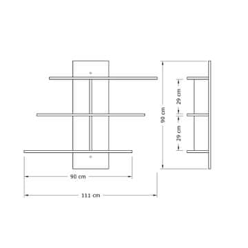 Woody Fashion Stenska polica