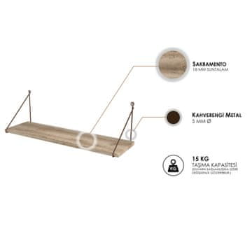 Woody Fashion Stenska polica