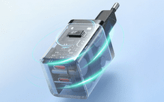 BASEUS GaN4 hišni polnilec, 40W, 2x USB-C, črn (CCGP180101)