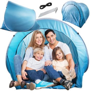 CoZy Pop-up šotor z zadrgo 190x120x70 cm - Moder