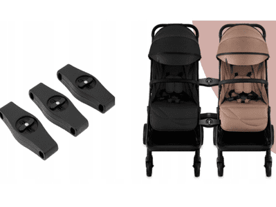  Momi adapterji za povezavo vozičkov, za Andrea vozičke, črni, 3/1 