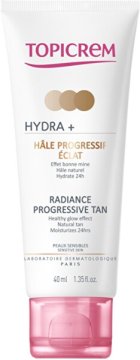Topicrem Samoporjavitvena krema s postopnim učinkom za občutljivo kožo HYDRA+ (Radiance Progressive Tan) 40 m